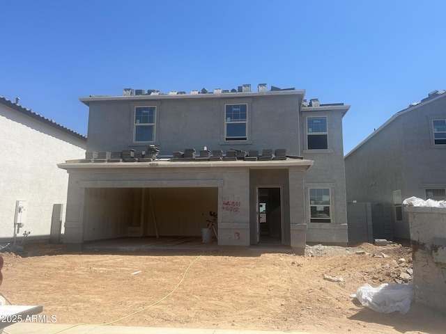 view of front property with a garage