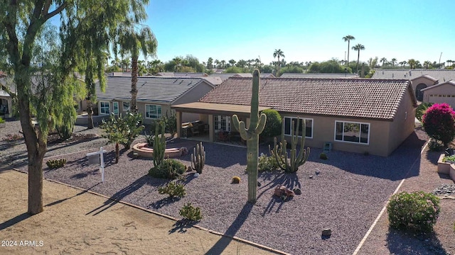 view of front facade with a patio