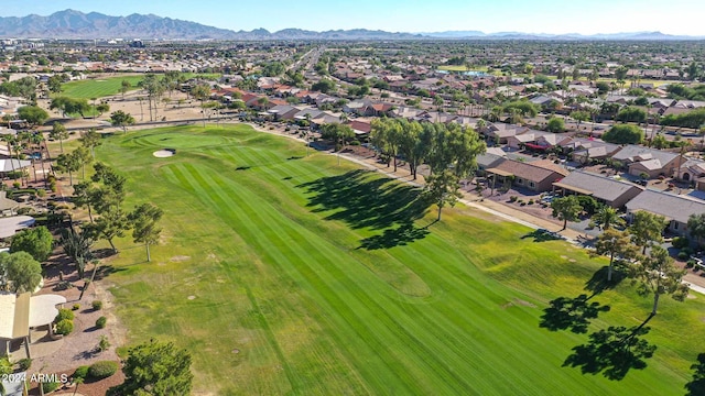 drone / aerial view with a mountain view