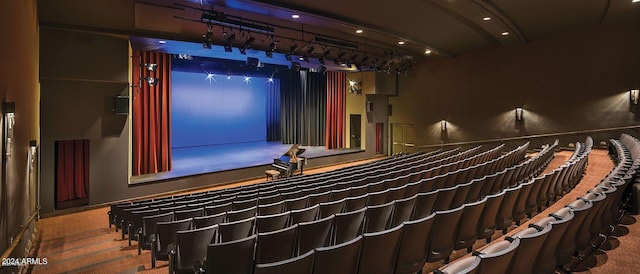 view of carpeted cinema