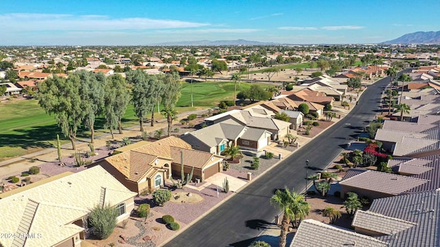 aerial view featuring a mountain view