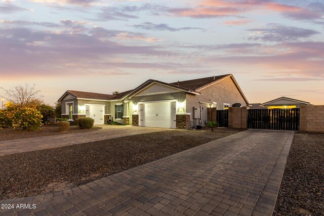 ranch-style house with a garage