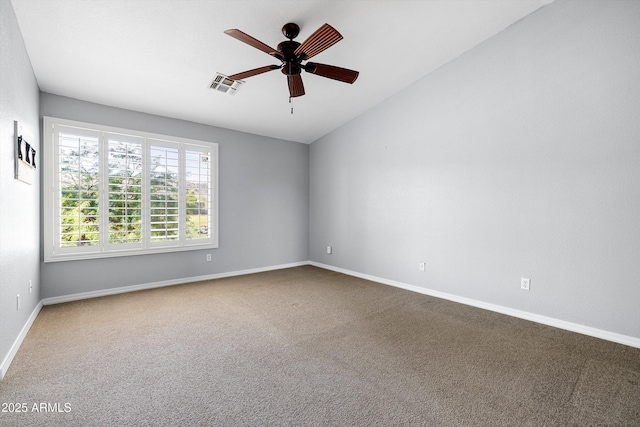 3025 E Fremont Rd, Phoenix, AZ 85042 - unfurnished room featuring carpet, a ceiling fan, and vaulted ceiling