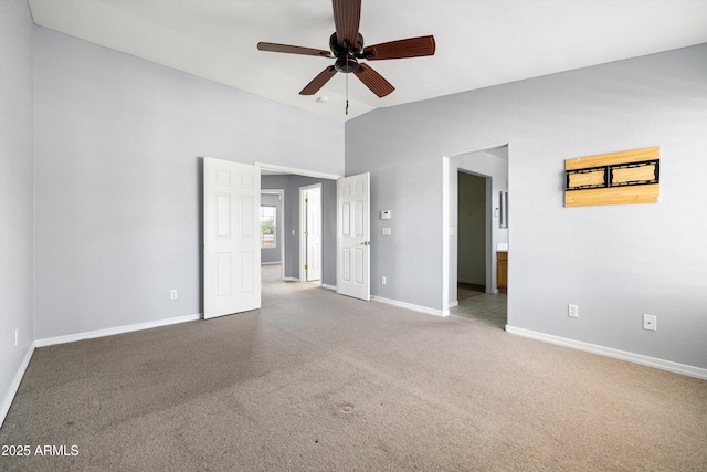 3025 E Fremont Rd, Phoenix, AZ 85042 - spare room featuring lofted ceiling, ceiling fan, and carpet floors