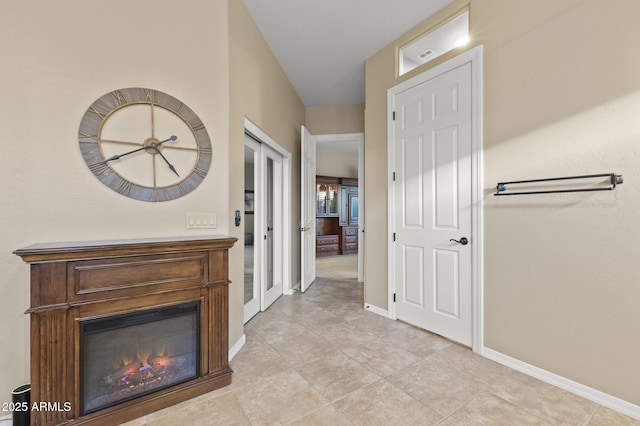 hall featuring french doors