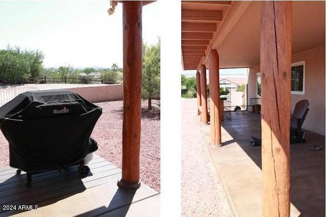 view of patio / terrace featuring area for grilling