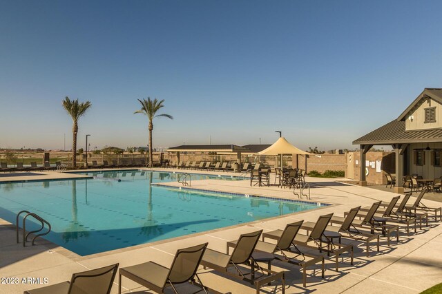 view of pool with a patio