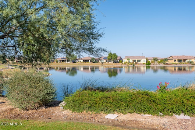 property view of water featuring a residential view