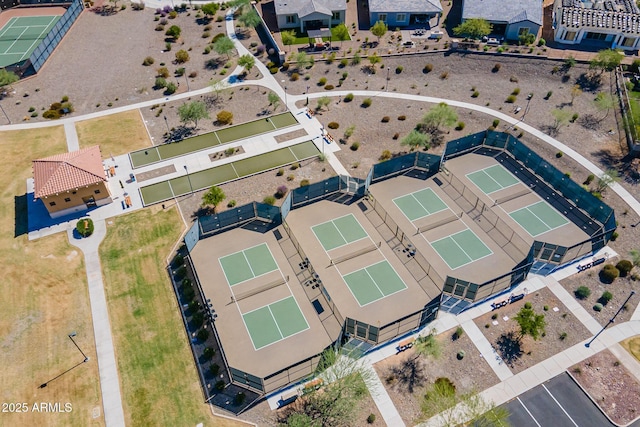 drone / aerial view featuring a residential view