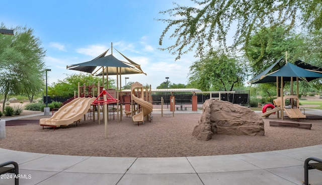 view of jungle gym