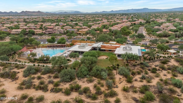 aerial view featuring a mountain view