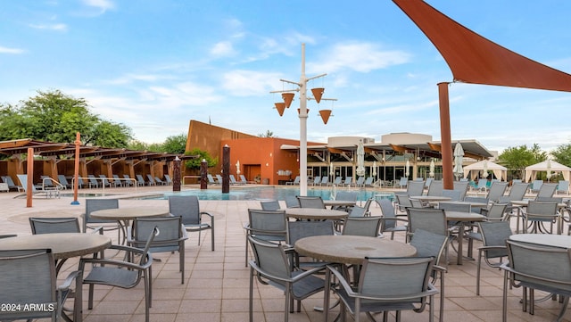 view of patio / terrace with a community pool