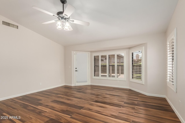 869 W Emerald Island Dr, Gilbert, AZ 85233 - empty room with wood finished floors, baseboards, and a ceiling fan