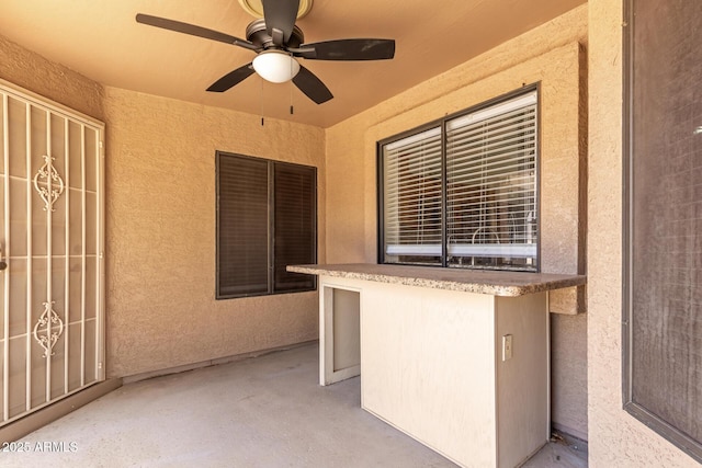 869 W Emerald Island Dr, Gilbert, AZ 85233 - view of patio / terrace with a ceiling fan