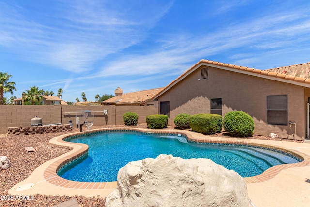 869 W Emerald Island Dr, Gilbert, AZ 85233 - view of pool with a fenced backyard