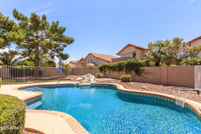 869 W Emerald Island Dr, Gilbert, AZ 85233 - view of swimming pool with a fenced backyard