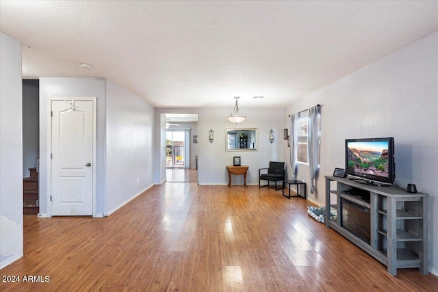 living room featuring hardwood / wood-style floors