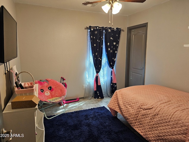 2678 S 172nd Dr, Goodyear, AZ 85338 - bedroom featuring ceiling fan and light tile patterned floors