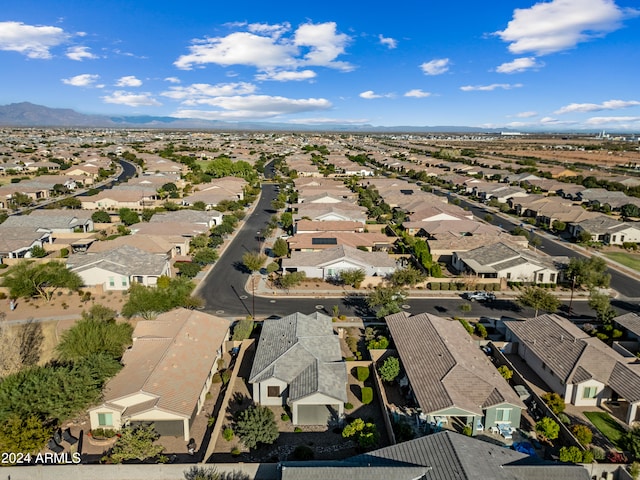 aerial view featuring a mountain view