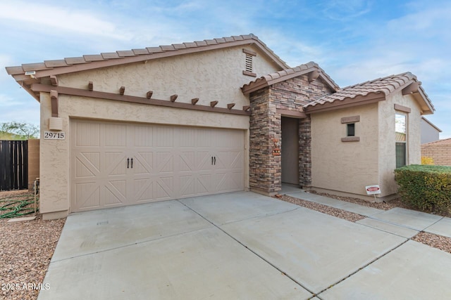 view of front facade with a garage