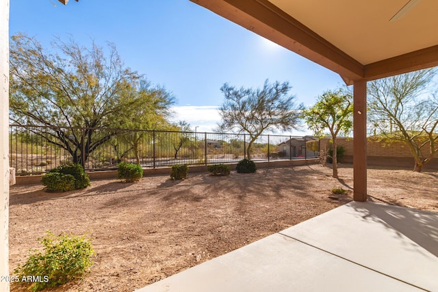 view of yard with a patio