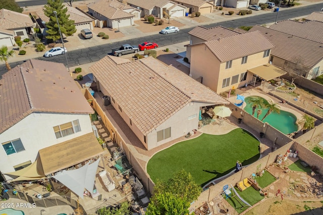 bird's eye view featuring a residential view