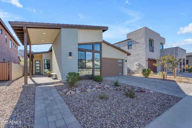 modern home with a garage