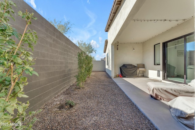 view of yard featuring a patio area