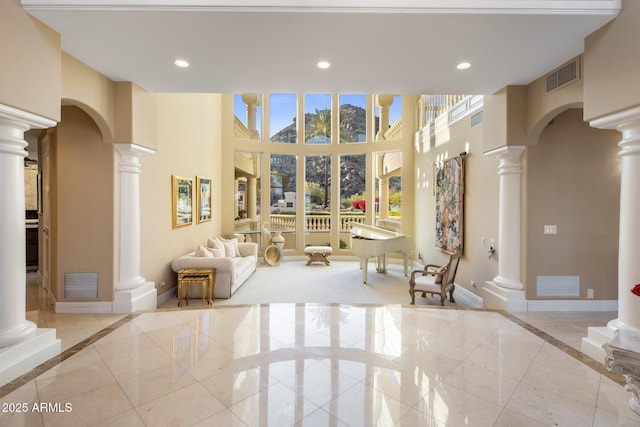 11809 S Montezuma Ct, Phoenix, AZ 85044 - lobby with a high ceiling and recessed lighting