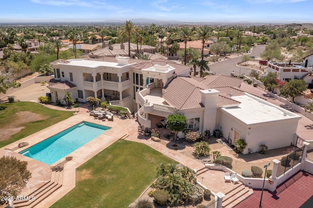 11809 S Montezuma Ct, Phoenix, AZ 85044 - aerial perspective of suburban area with a pool