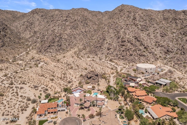 11809 S Montezuma Ct, Phoenix, AZ 85044 - aerial overview of property's location with a desert landscape and mountains
