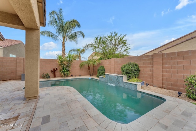 696 W Glen Canyon Dr, San Tan Valley, AZ 85140 - view of swimming pool featuring a fenced in pool, a fenced backyard, and a patio area