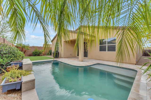 696 W Glen Canyon Dr, San Tan Valley, AZ 85140 - view of swimming pool with a patio area, a fenced in pool, and a fenced backyard