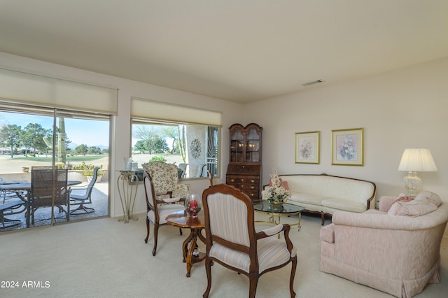 view of carpeted living room