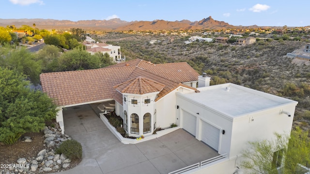 15641 E Sycamore Dr, Fountain Hills, AZ 85268 - view from above of property featuring mountains