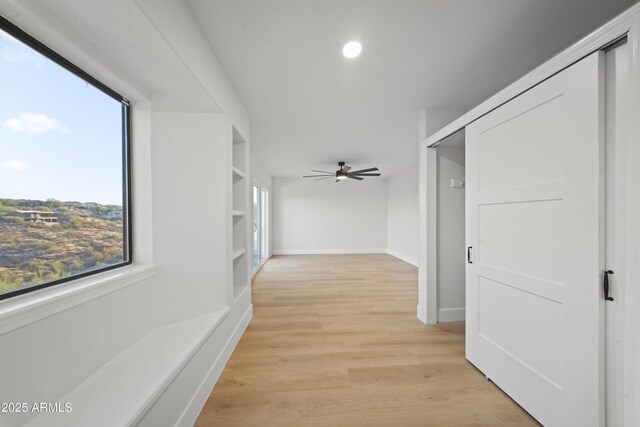 15641 E Sycamore Dr, Fountain Hills, AZ 85268 - corridor with light wood-style floors, plenty of natural light, recessed lighting, and baseboards