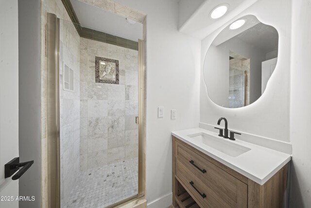 15641 E Sycamore Dr, Fountain Hills, AZ 85268 - full bathroom with a stall shower and vanity