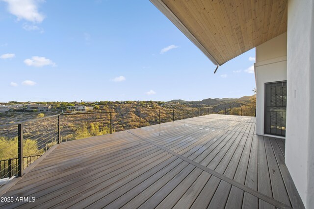 15641 E Sycamore Dr, Fountain Hills, AZ 85268 - wooden deck with a mountain view