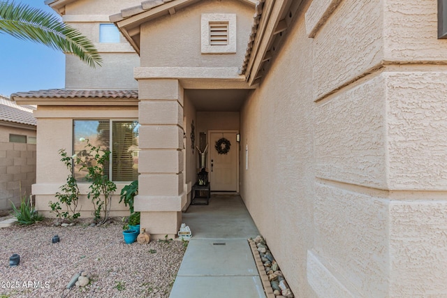 view of doorway to property