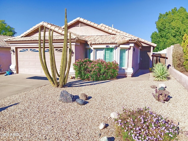 view of front of home featuring a garage