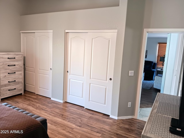 bedroom featuring hardwood / wood-style flooring