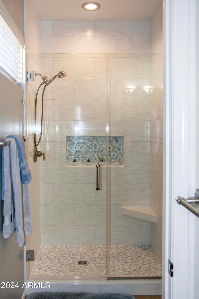 bathroom with walk in shower