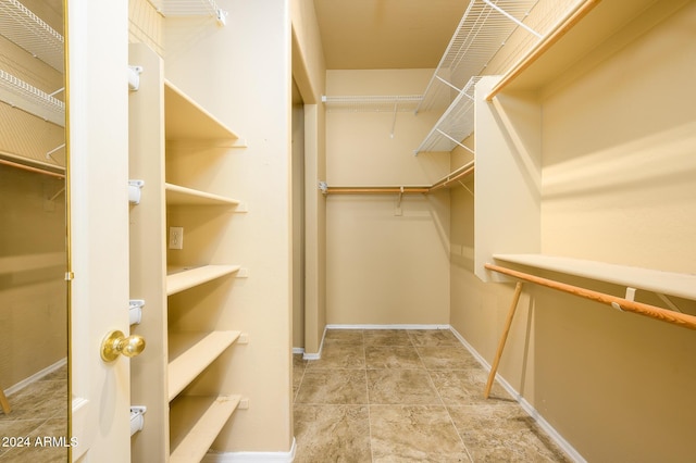 view of walk in closet