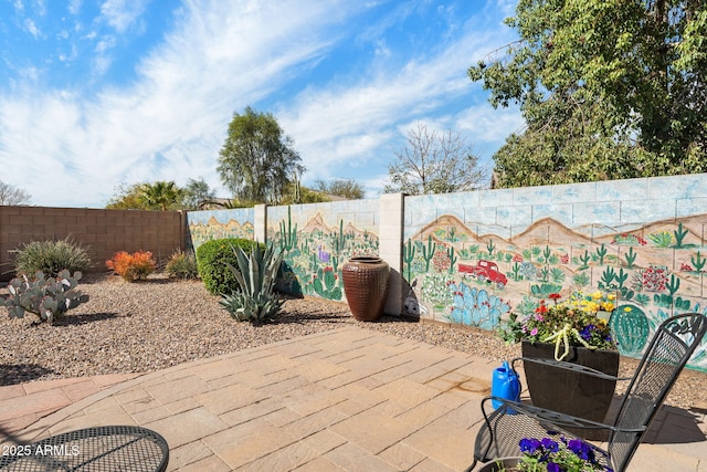 view of patio / terrace featuring a fenced backyard