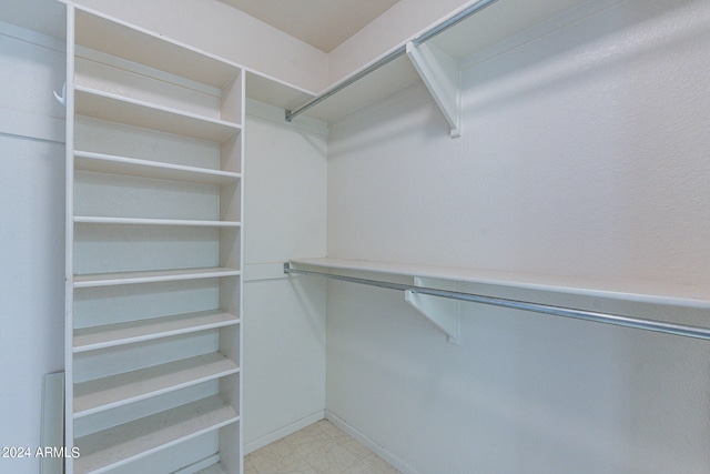 view of walk in closet