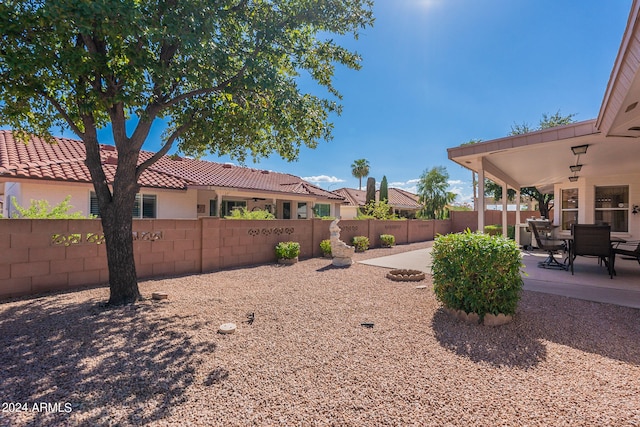 view of yard featuring a patio