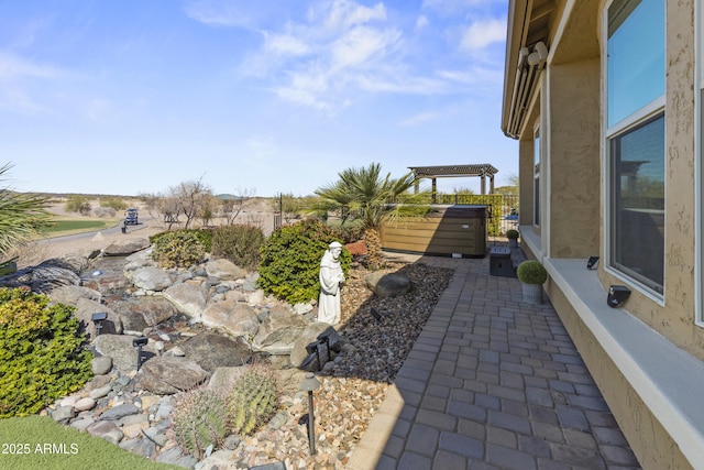 view of patio with fence