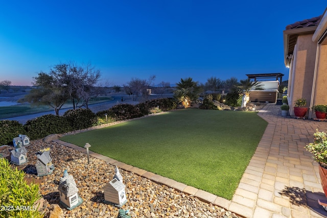 view of yard with a patio area