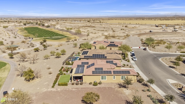 aerial view with a desert view