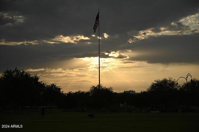 view of nature at dusk